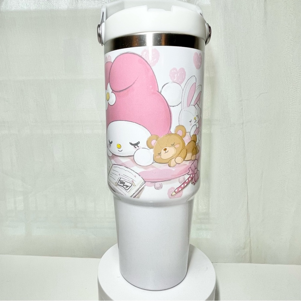 Name Personalized 30OZ tumbler My Melody Bunny, Hello Kitty, Kuromi 30 oz cup wi - Picture 6 of 10